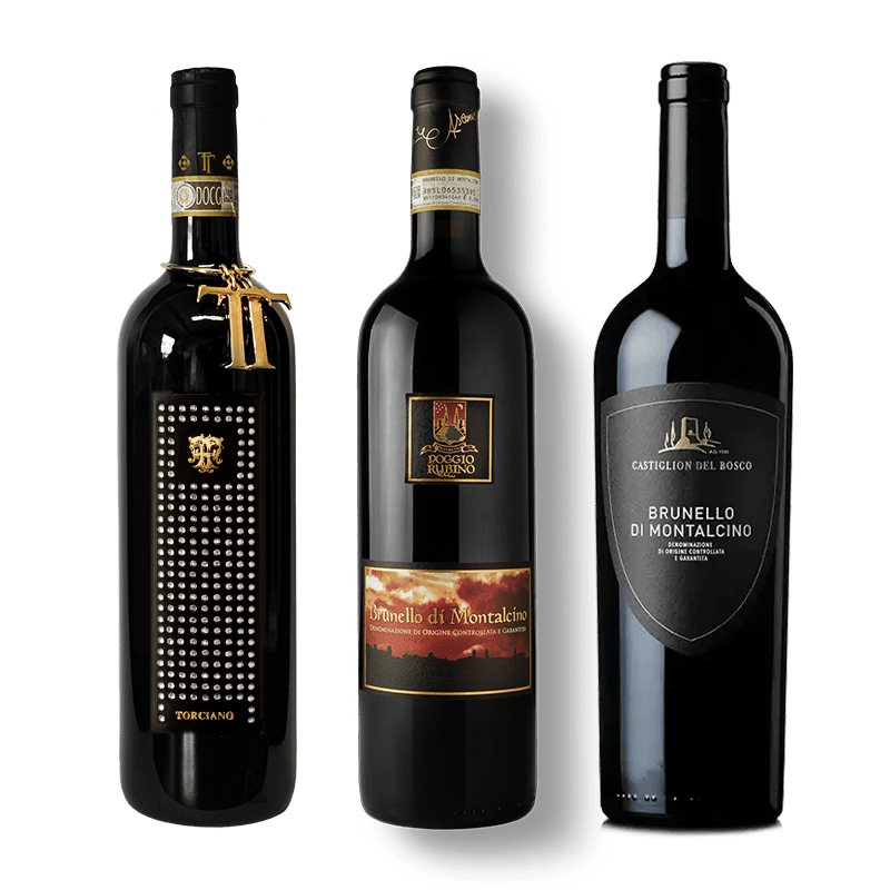 CASTIGLION DEL BOSCO Brunello di Montalcino, TORCIANO Brunello di Montalcino, POGGIOBRUNO Brunello di Montalcino